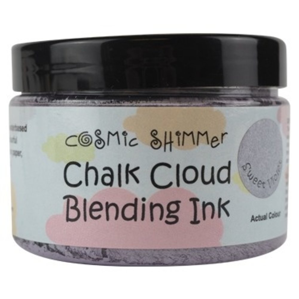 Chatoiement cosmique • Nuage de craie mélangeant encre violet doux