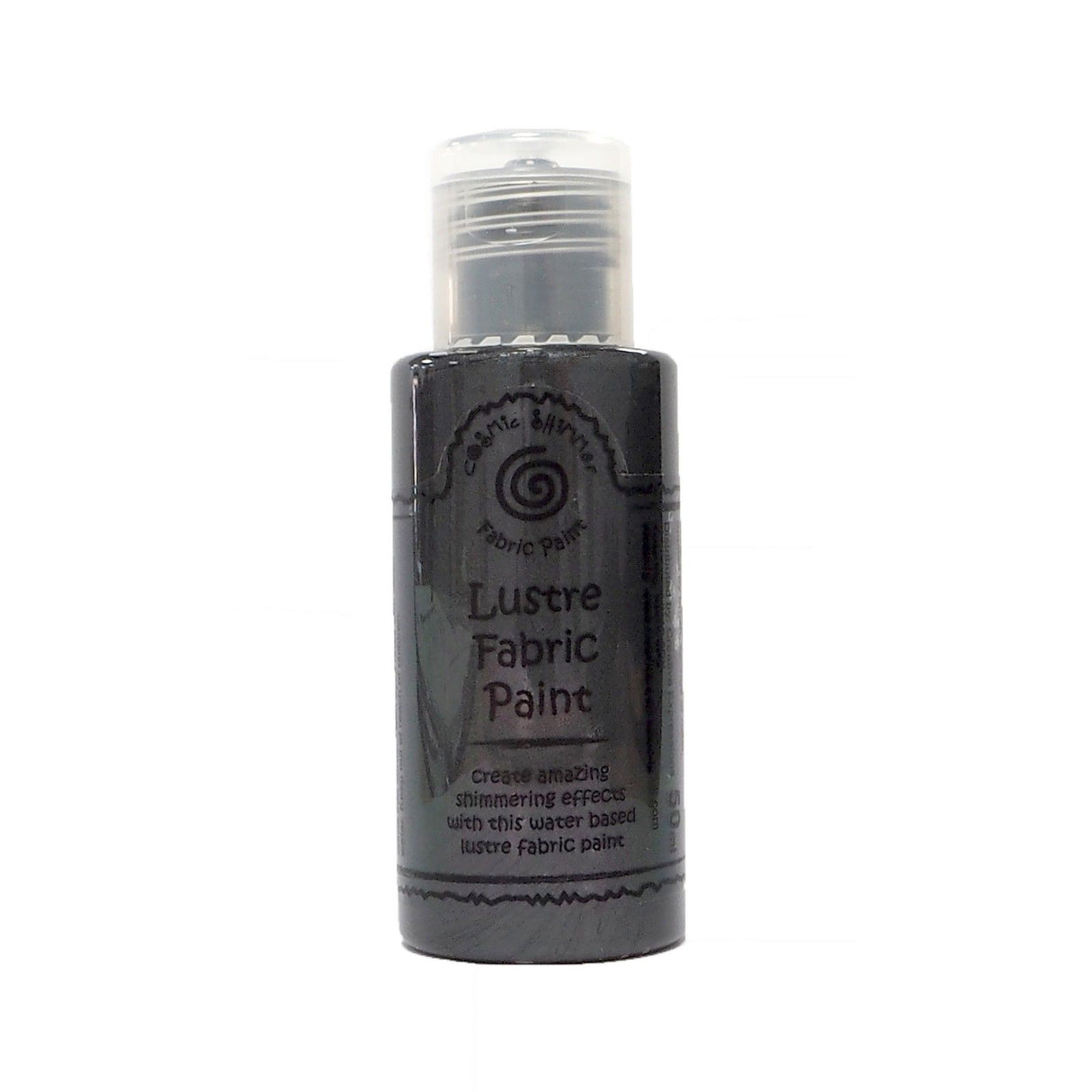 Cosmic shimmer • fabric lustre paint graphite noir 50ml