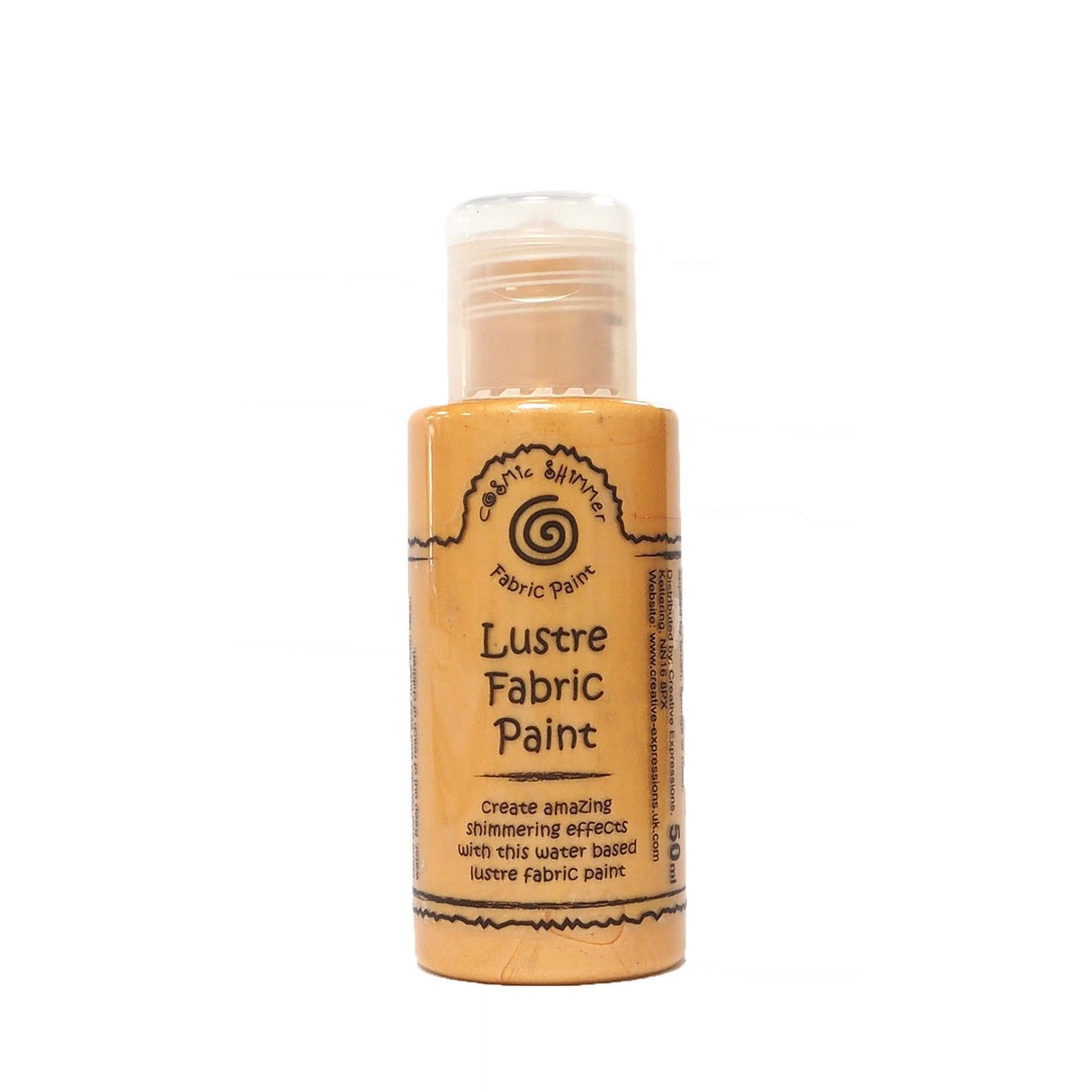 Cosmic shimmer • fabric lustre paint topaz fire 50ml
