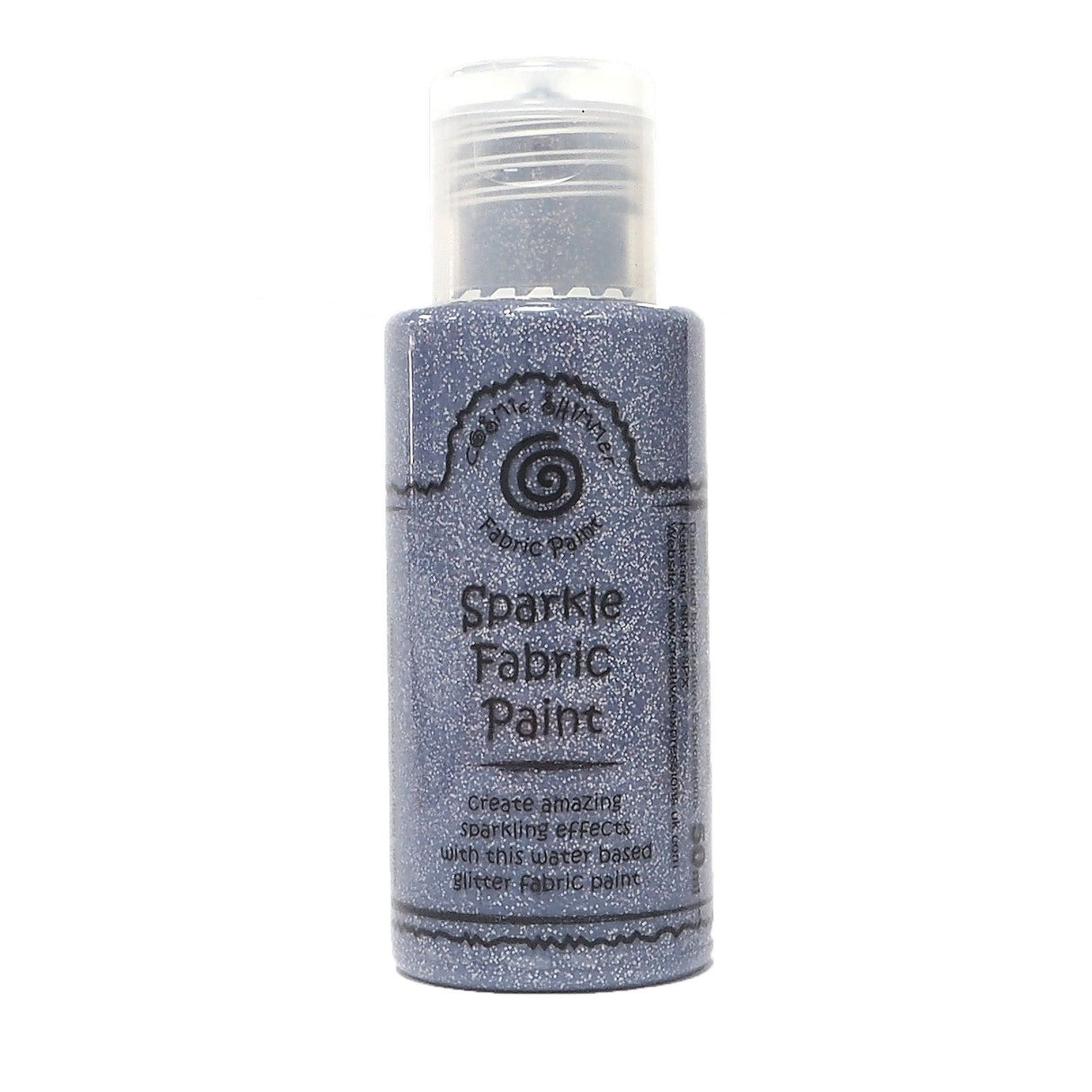 Cosmic shimmer • fabric paint sparkle victorian silver 50ml