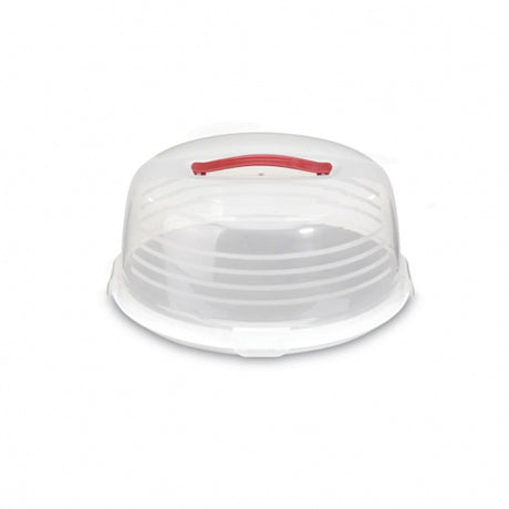 Boîte à gâteaux Curver 35cm ronde blanc transp.