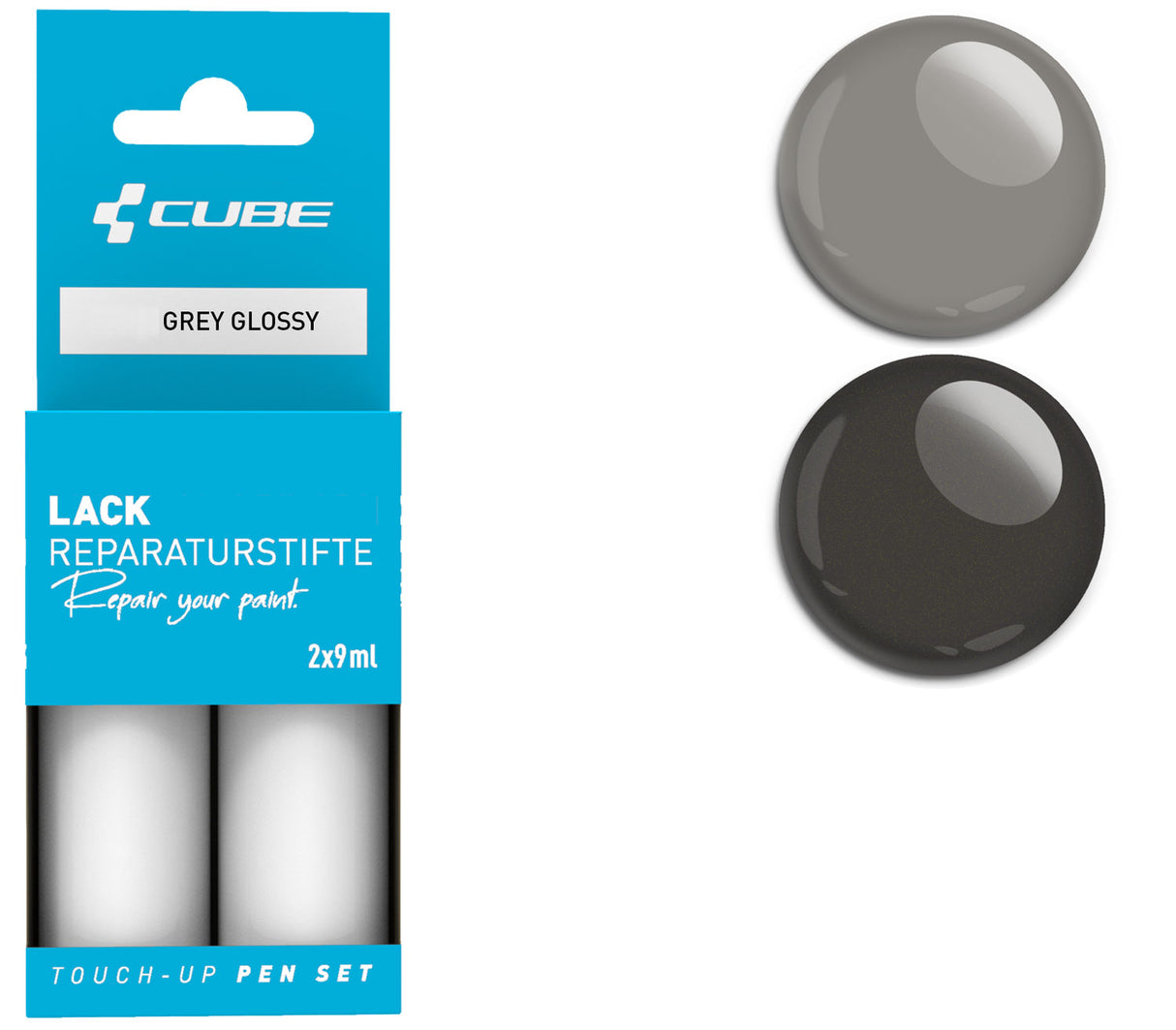 Set de stylos de retouche Cube gris brillant