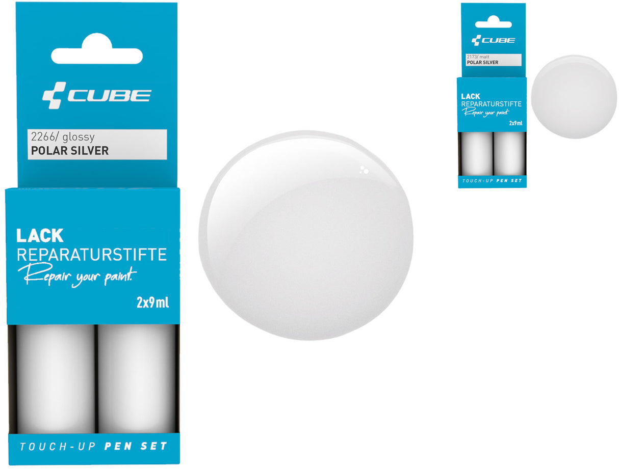 Set de stylos de retouche Cube argent polaire