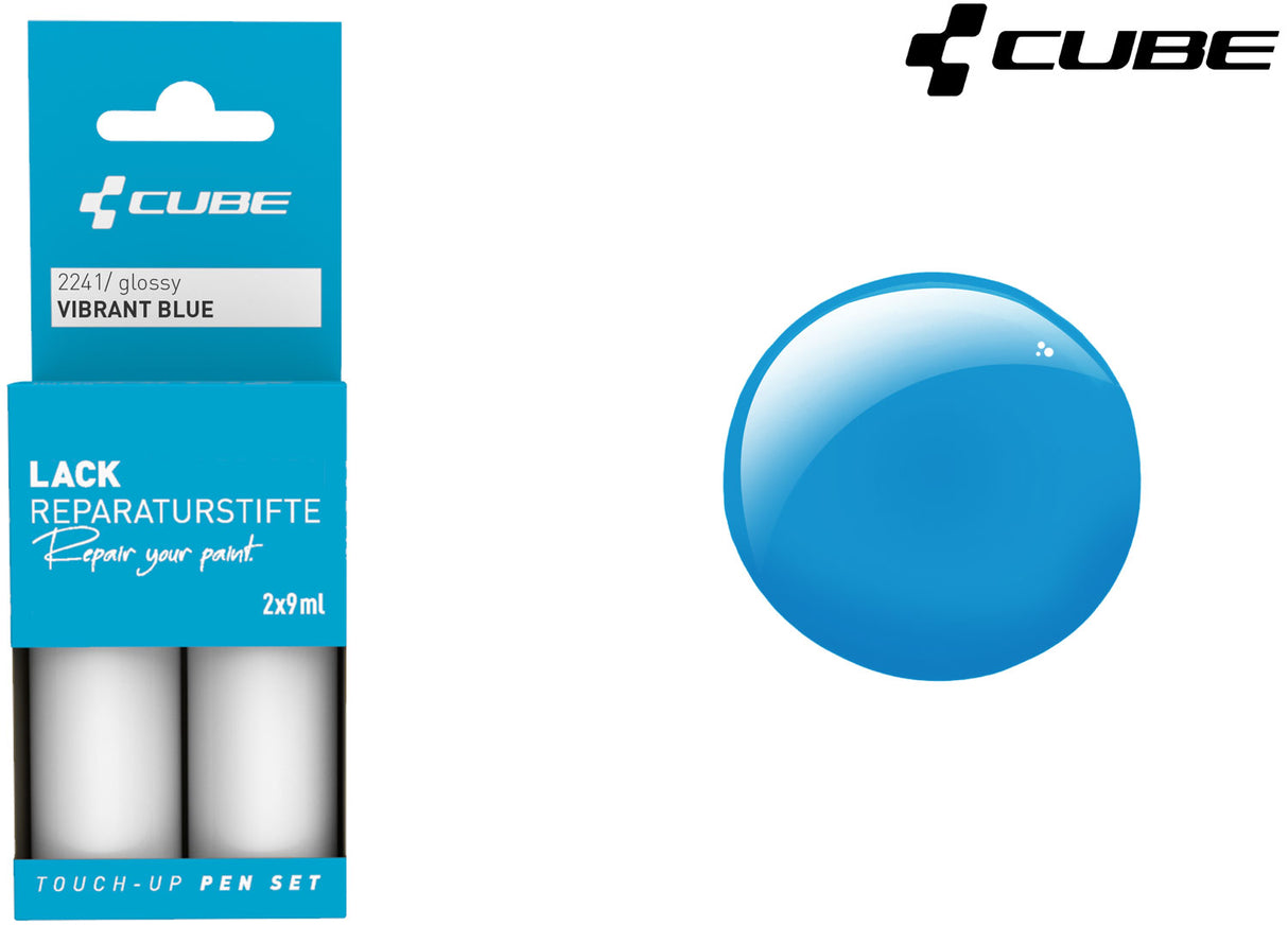 Set de stylos de retouche Cube bleu vif