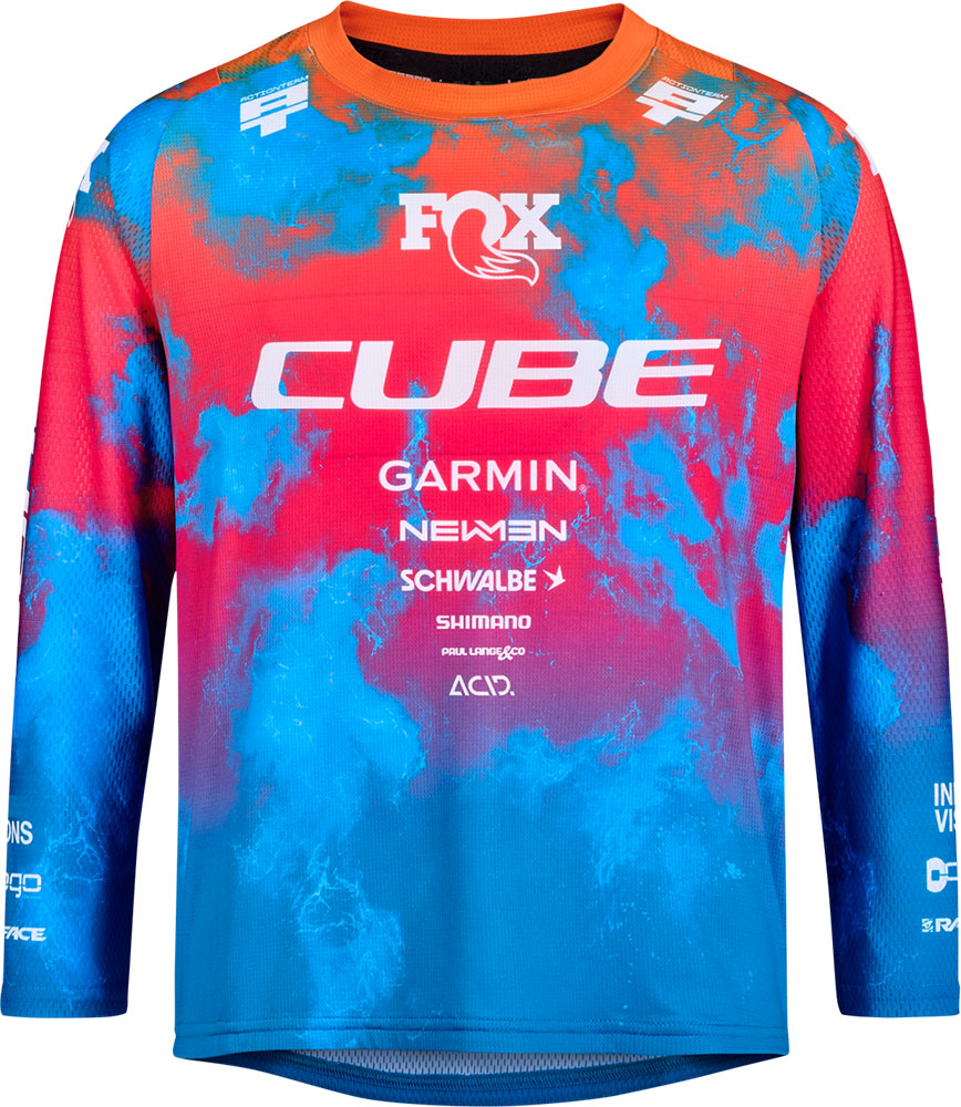 Cube rookie x action team - maillot vtt manches longues enfant