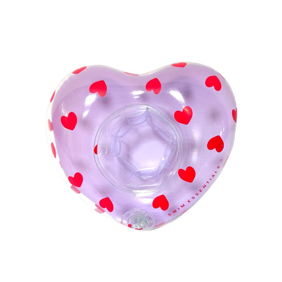 Amoureux | porte-gobelet gonflable lilas coeur
