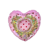 Porte-gobelet gonflable coeur rose