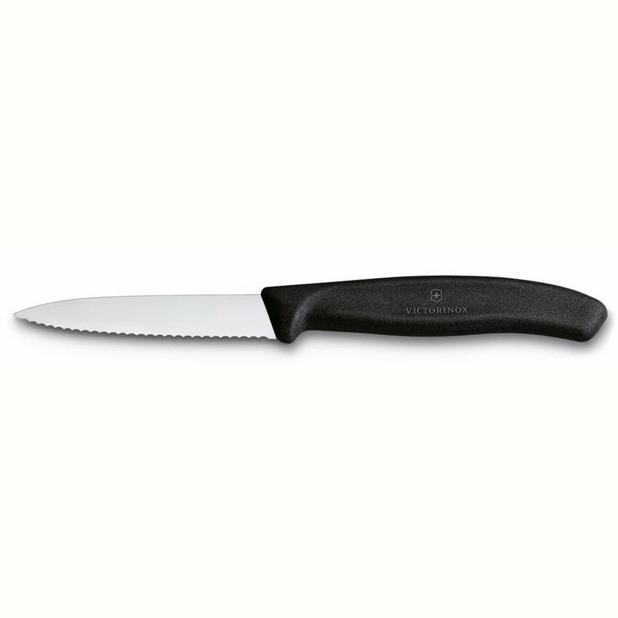 Couteau d'office Victorinox dentelé noir