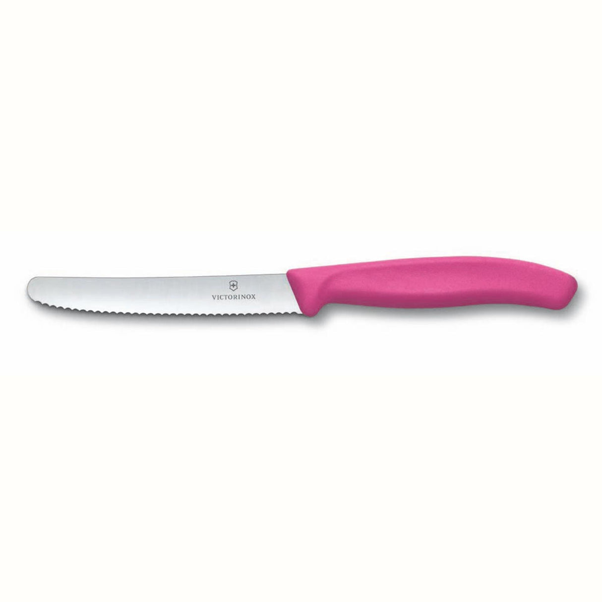 Couteau de table Victorinox dentelé rose
