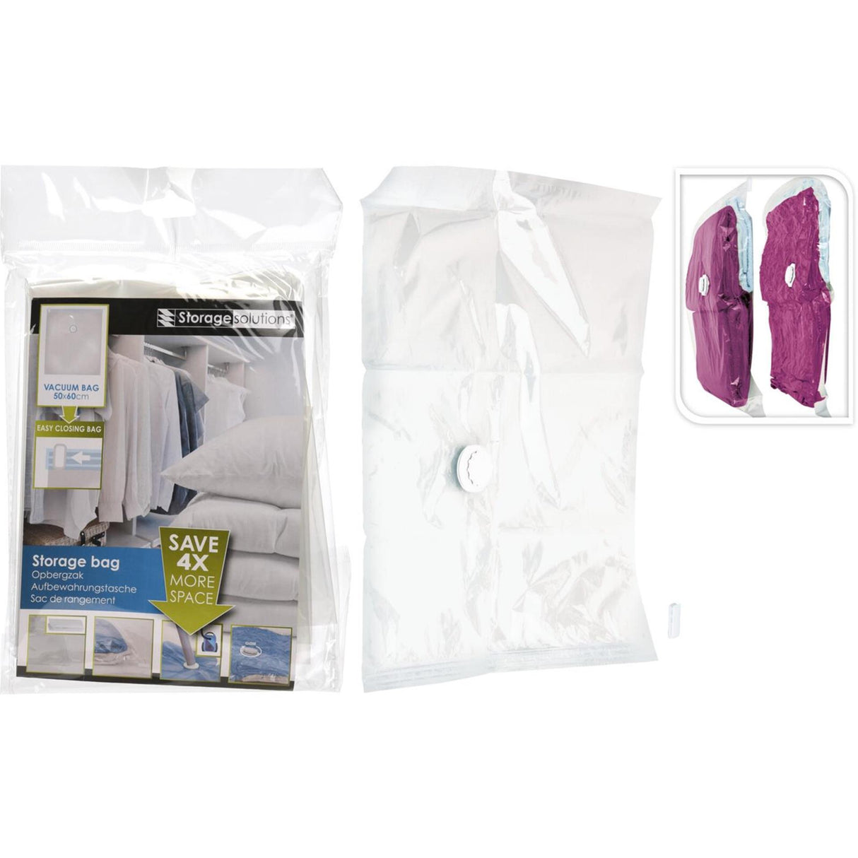 Solutions de stockage sac de rangement sous vide 50x60cm