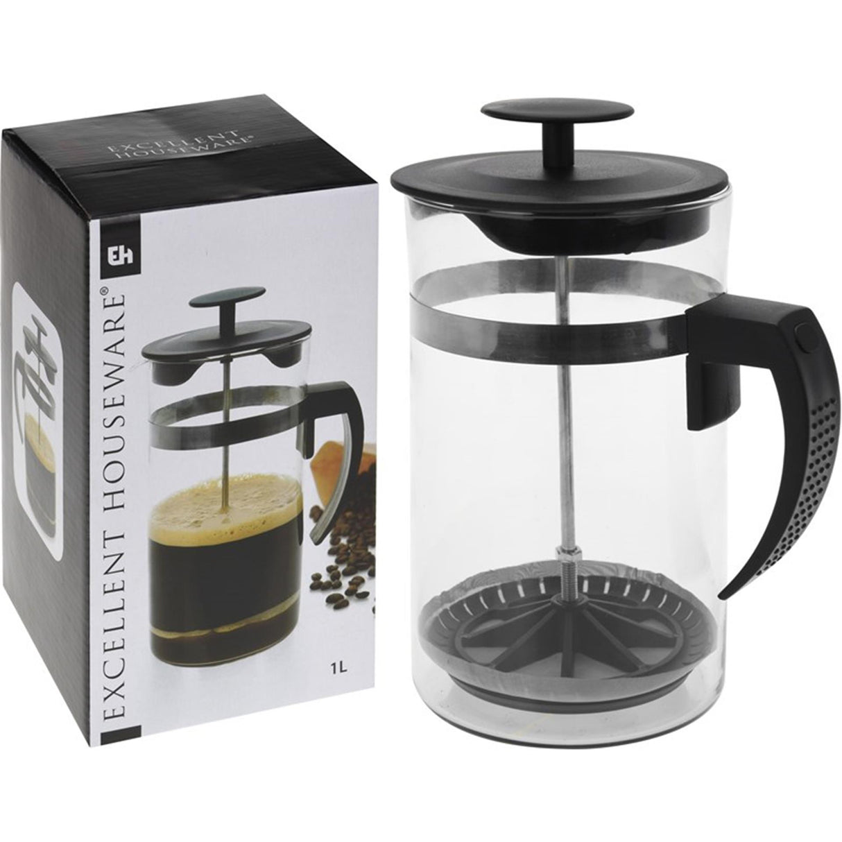 Excellente cafetière ménagère 1l en plastique et verre