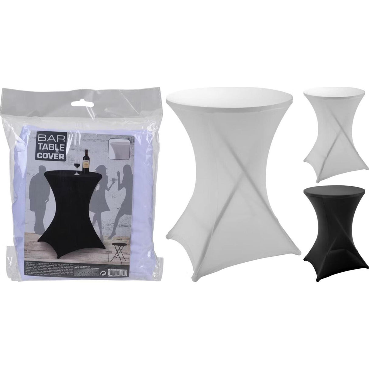 Nappe de table haute jupe de table noire ou blanche