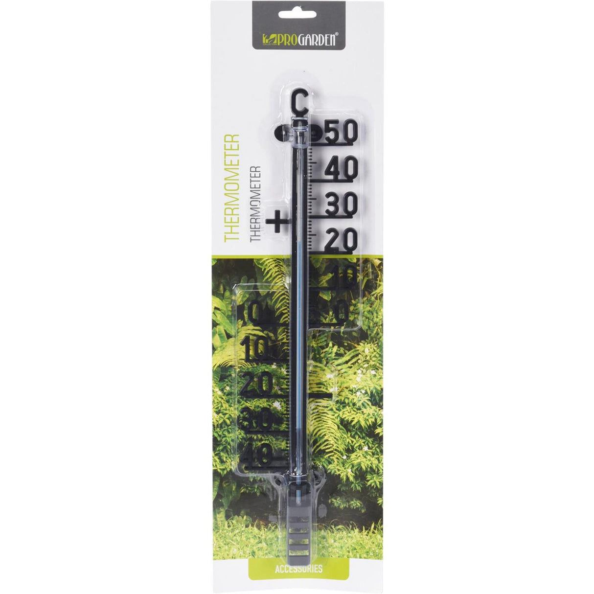 Thermomètre de jardin Pro h40cm en plastique