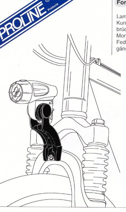 Éclairage de la fourche d'adaptateur proline