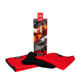 Set de chiffons de nettoyage Cyclon bicolore - rouge noir