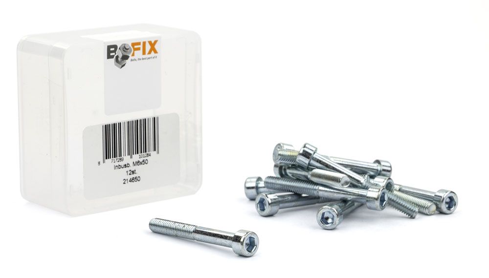 Vis à six pans creux Bofix m6x50 galvanisée (12 pièces)