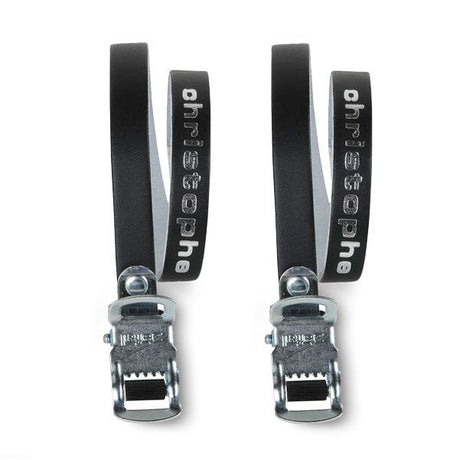 Zefal bride clip orteil zef christophe 516 cuir noir ensemble