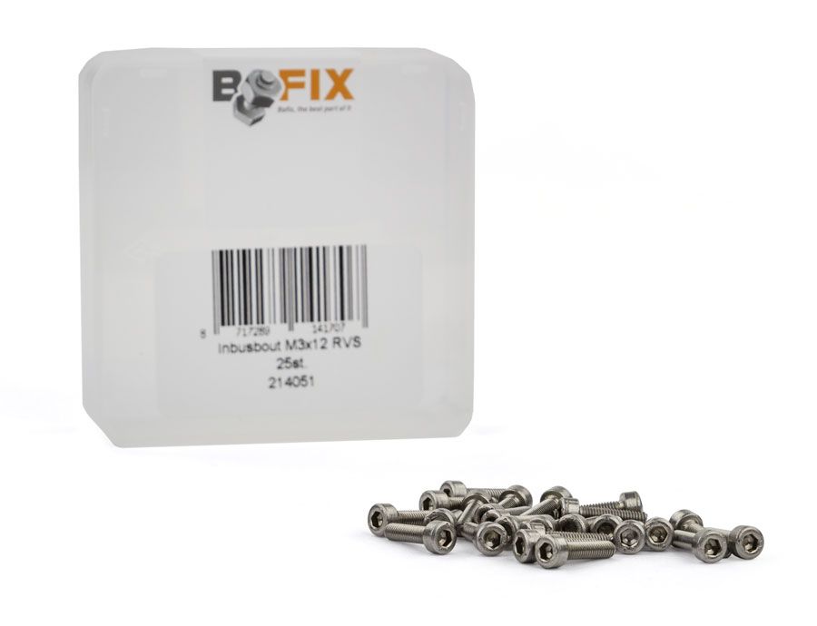 Vis à six pans creux Bofix m3 x 12 inox