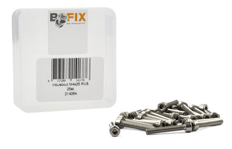 Bofix boîte de 25 vis à six pans creux m4x25 inox