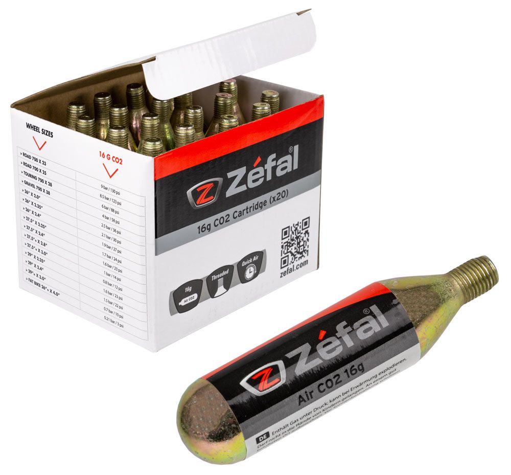 Zefal display cartouche co2 zef 16gr pot de 20