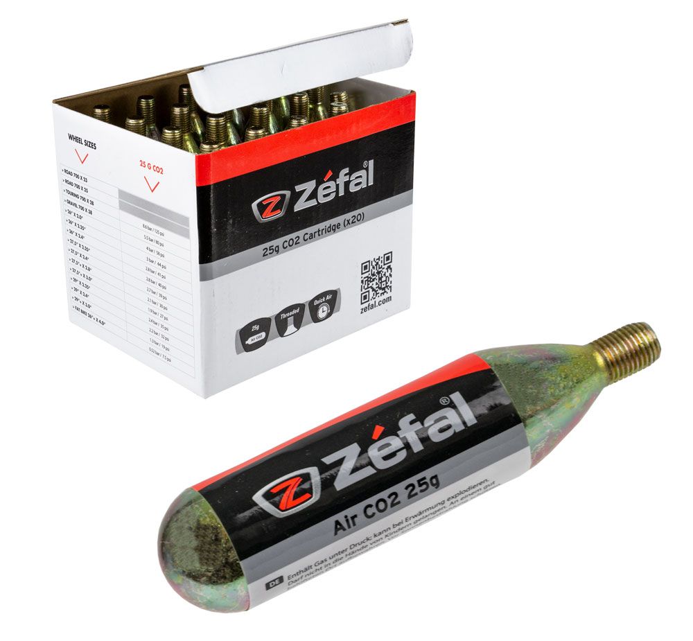 Zefal display cartouche co2 zef 25gr pot de 20