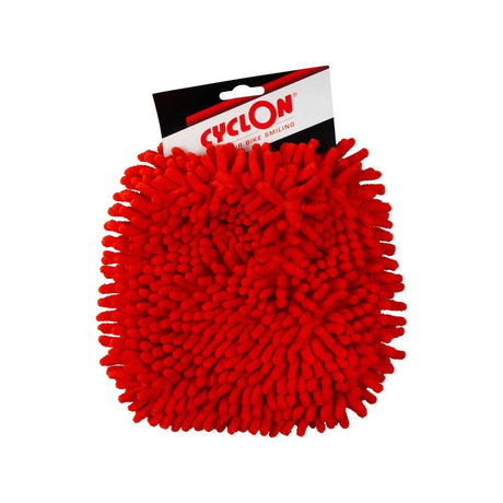 Laver le gant microfibre rouge