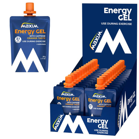 Maxim gel énergétique orange et caféine 100gr ds a 24