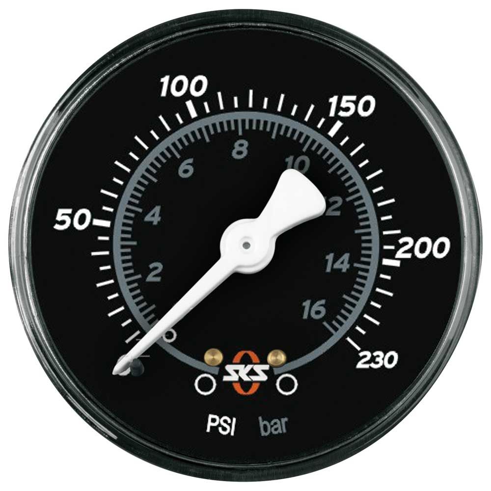 Manomètre Sks pompé 63mm 230 psi noir