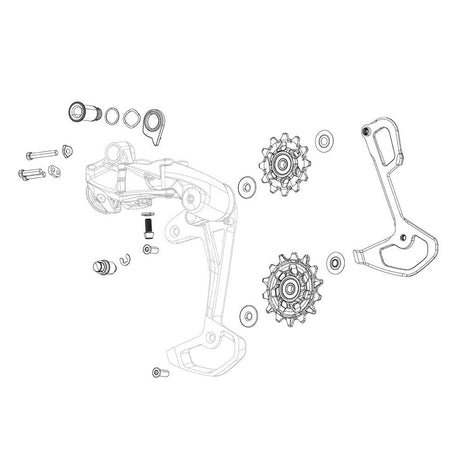 Kit de boulons Sram Derad Red Axes E1 Xplr noir
