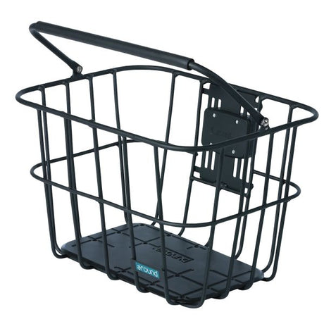 Autour du panier Alu Matt noir amovible M Support de coude de direction