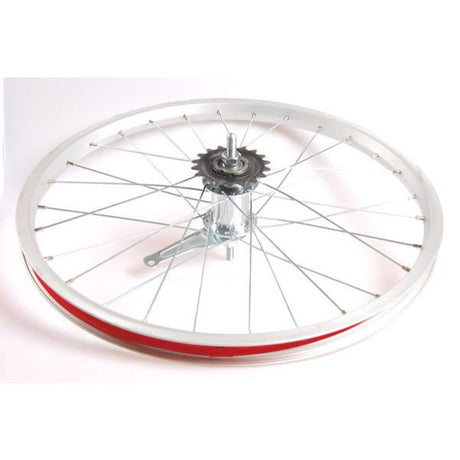 Roue arrière 20 x 1,75 aluminium avec moyeu de frein favorable - argent