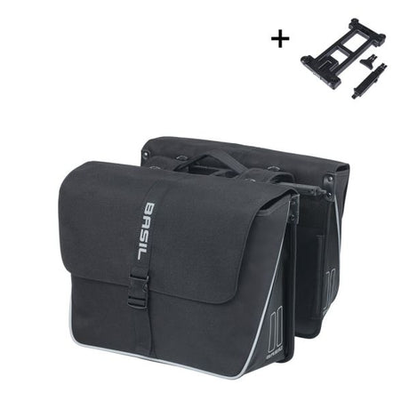 Sacoche de vélo double Basil forte mik 35 litres 15 x 38 x 30 cm - noir