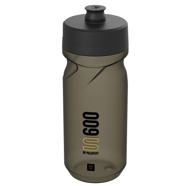 Bidon Polisport avec bouchon à vis s600 - 600ml restyle - transparent noir noir