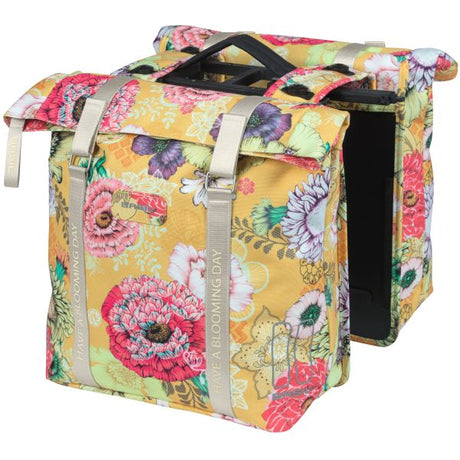 Basil Bloom Field Double Bicycle Sac, étanche, jaune miel, 35L
