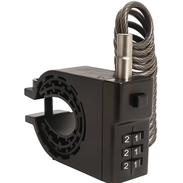 Lckt lock câble antivol antivol pour casque noir