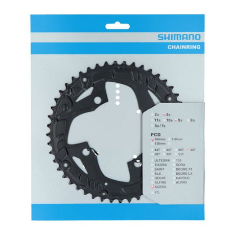 Shimano - chaîne top 48T ACERA FC -T3010 9 VITESSE - Pour le protecteur de chaîne - noir