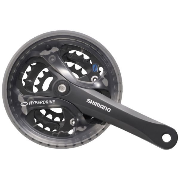 Shimano Crankset 7 8 Speed ​​Acera FC-M361 175 48 x 38 x 28t avec écran de chaîne noir