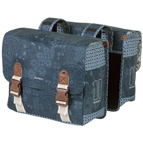 Basil Boheme Double Bicycle Bag - Bleu