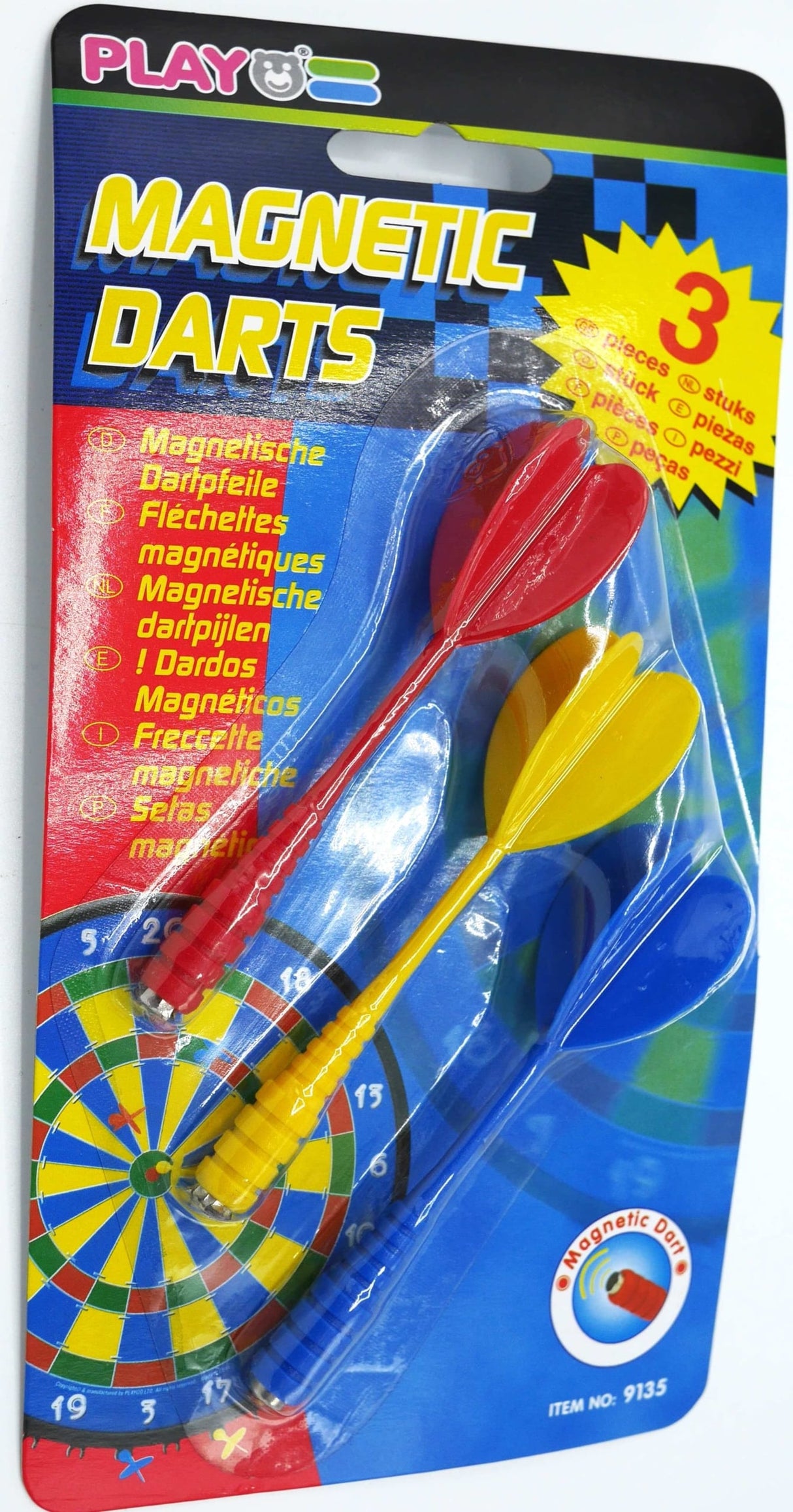 Fléchettes magnétiques Playgo, 3 pièces, 10,5 cm de long