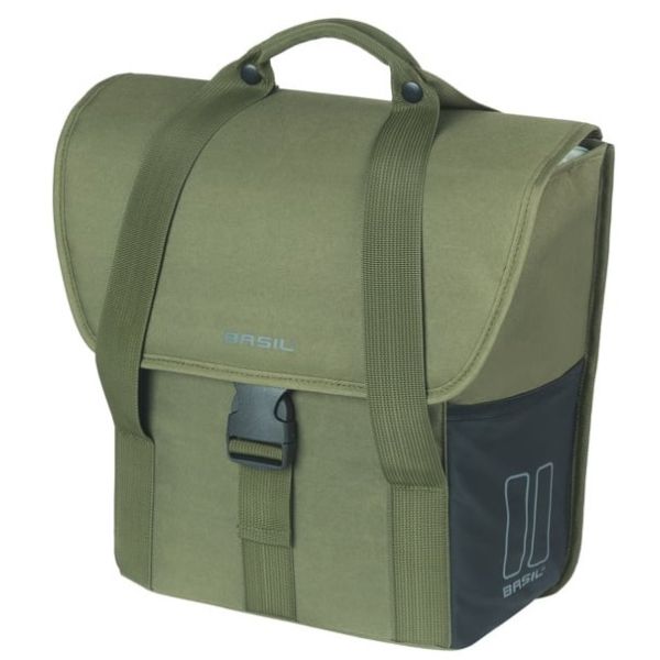 Sacoche de vélo simple Basil Go 16 litres 15 x 29 x 34 cm - vert foncé