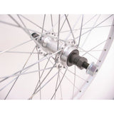 Roue arrière 28 x 1 4 ZAC19 Fixe à roue libre - Argent