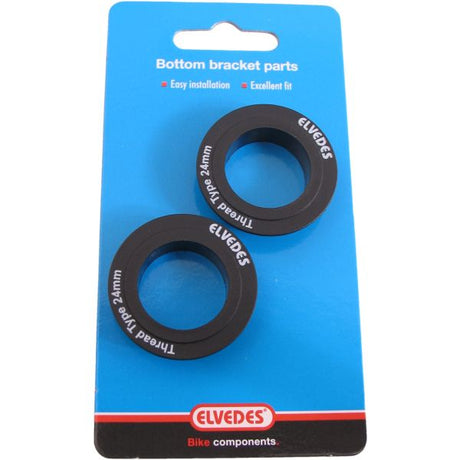 Caps inférieurs de l'arbre du joueur Elvedes pour Shimano 24 mm à l'extérieur (2 pièces)