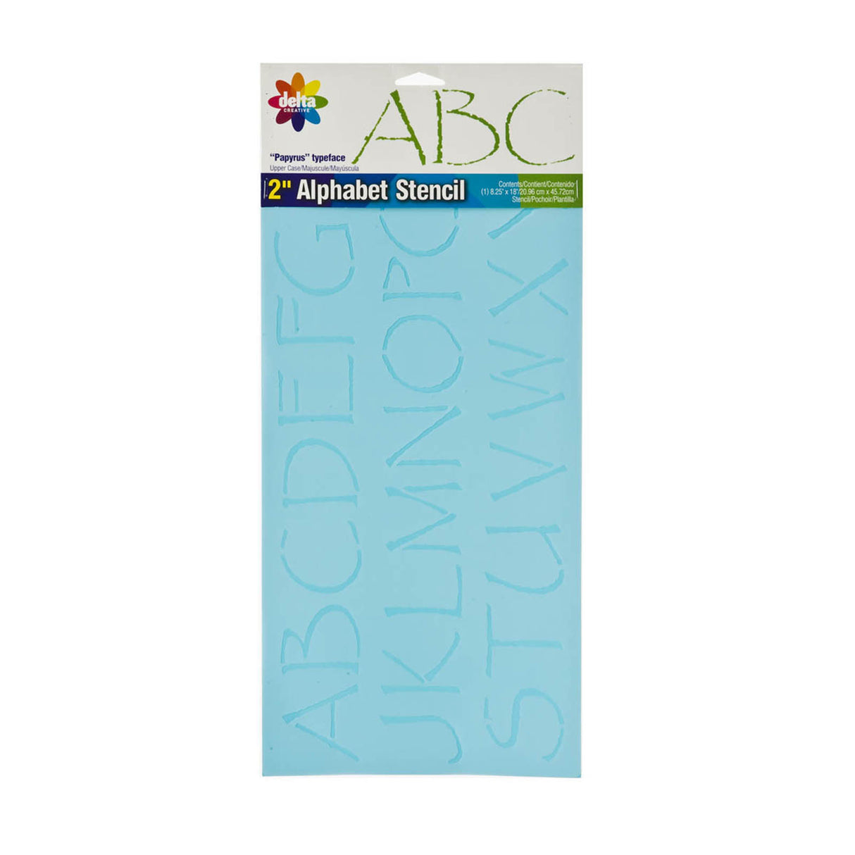 Delta • pochoir mania x1 alphabet papyrus 5cm.