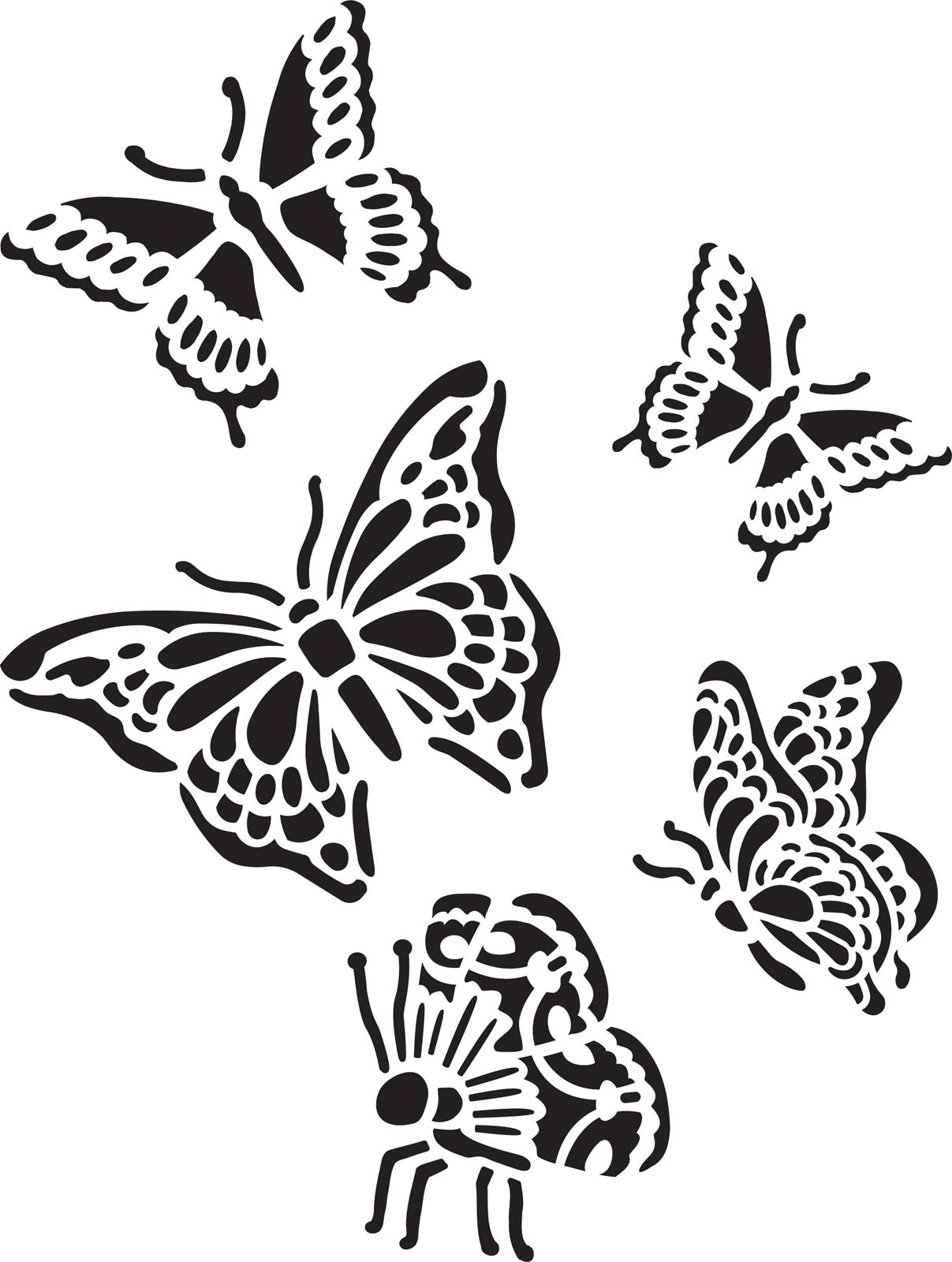 Delta • pochoir mania x1 papillons
