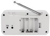 Denver radio dab+ 230v ou batterie + double fonction alarme blanc - 8140320