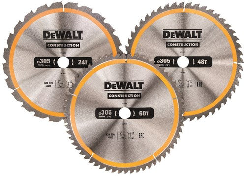 Accessoires Dewalt lames de scie circulaire paquet de 3 | 305x30mm - dt1964-qz