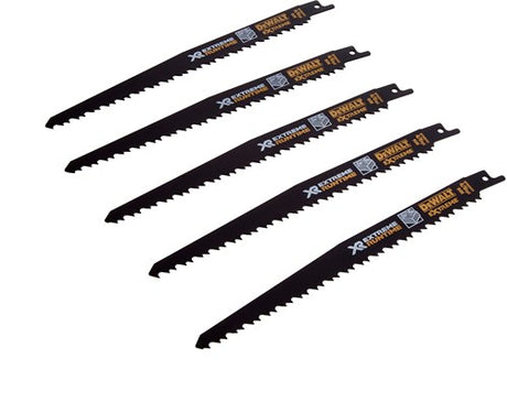 Accessoires Dewalt dt99555-qz xr 203mm 6tpi lames de scie alternative (5 pièces) - dt99555-qz