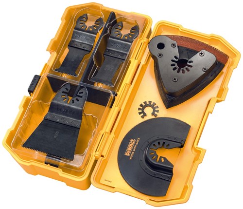 Dewalt accessoires jeu de lames de scie avec papier de verre 8 pièces dt20700, dt20701, dt20704, dt20705, dt20710, papier de verre x 3 - dt20731-qz