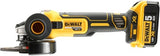 Meuleuse d'angle sans fil Dewalt dcg405p2 | 125 mm noir | 18v 5,0ah xr li-ion | +tstak