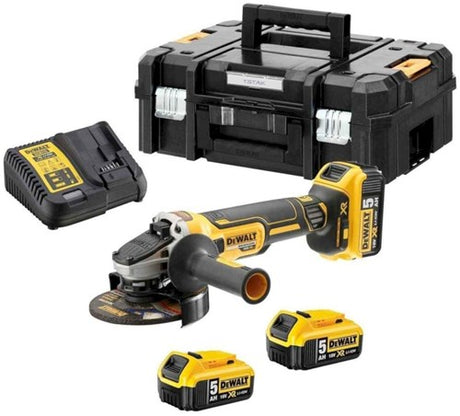 Meuleuse d'angle sans fil Dewalt dcg405p3 | 125 mm noir | 3x 18v 5,0 ah xr li-ion | +tstak-dcg405p3-qw